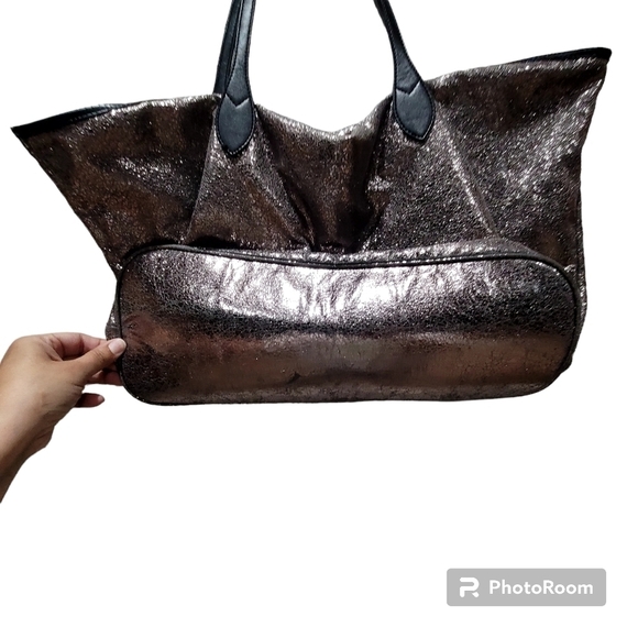 Sorial New York Metallic Gold Travel Purse Lightweight Animal Print - Picture 7 of 7